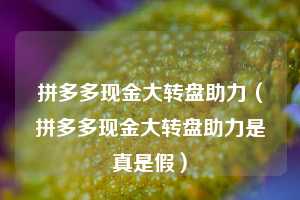 拼多多现金大转盘助力（拼多多现金大转盘助力是真是假）  拼多多助力 拼多多推金币 拼多多推金币助力 拼多多助力平台 拼多多助力项目 拼多多助力网站 赚钱项目 暑假赚钱项目 拼多多赚钱 第1张